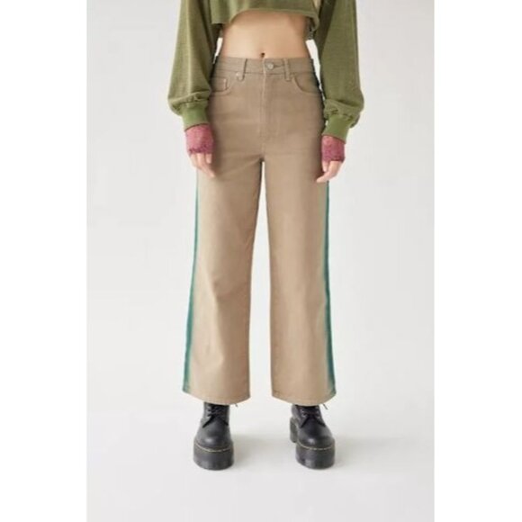 BDG Urban Outfitters Women's High & Wide Jeans Sz 26 Beige Green New - Picture 3 of 11